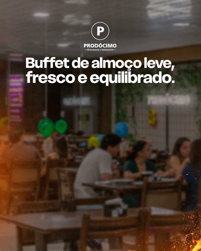 Clientes almoçando no buffet da Prodócimo
